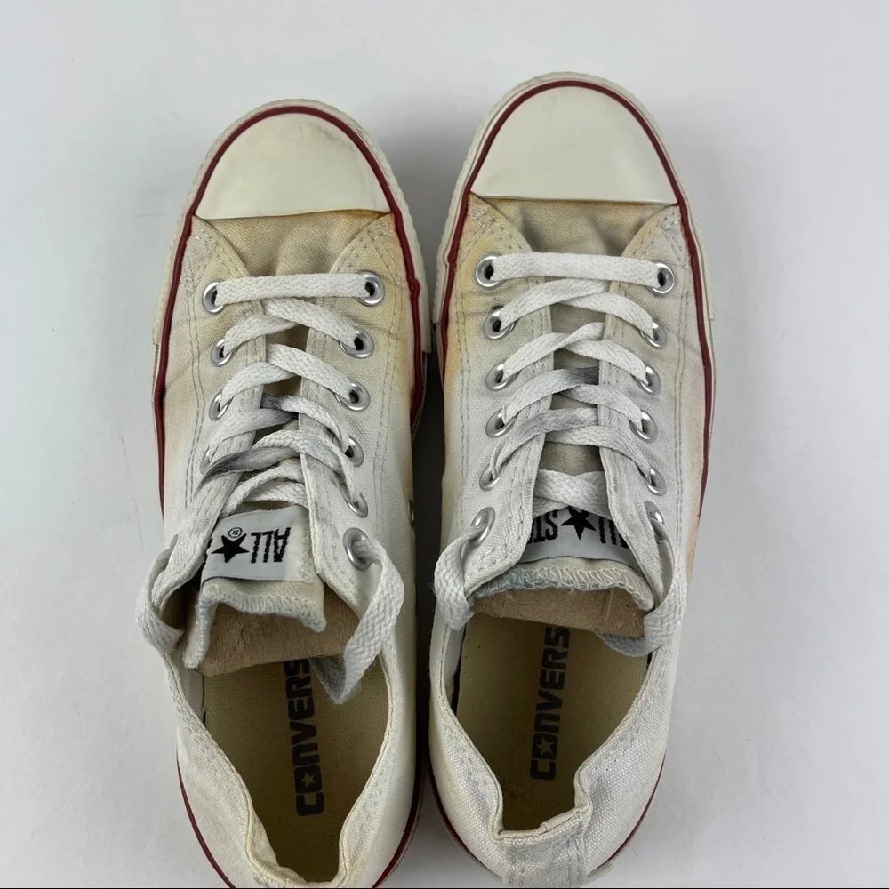 Converse All Stars Womens Size 7 White Low Top Chuck Taylor - Picture 5 of 7